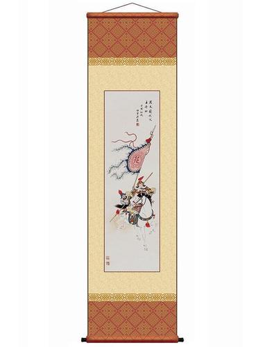 实木卷轴画装饰画挂画书画板画像书房中国古代四大女豪杰花木兰1