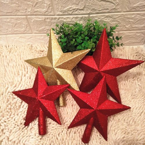 六一舞蹈道具25厘米五角星金粉树顶星 道具树顶星五角星大顶星