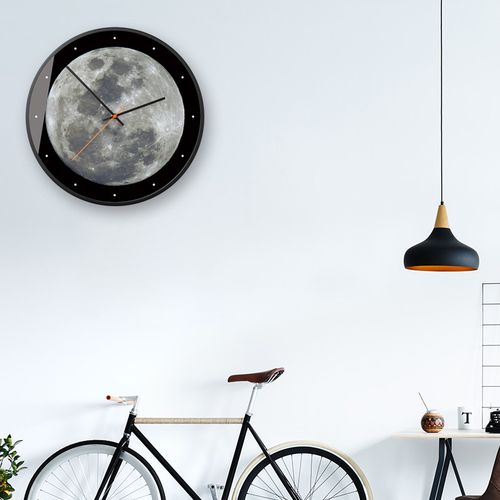 北欧美式极简高级灰静音挂钟客厅卧室后现代挂表金属石英时钟表