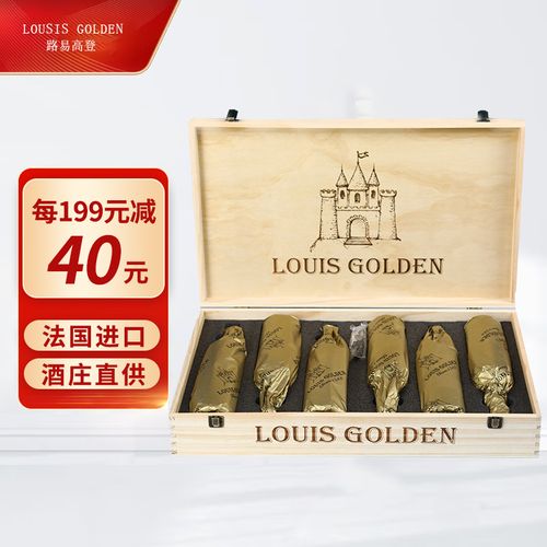 路易高登(louisgolden)法国进口红酒 古堡干红葡萄酒 750ml*6支整箱装