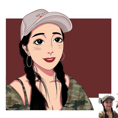 真人照片网红g写实手绘情侣结婚q版卡通头像漫画礼物设计定制
