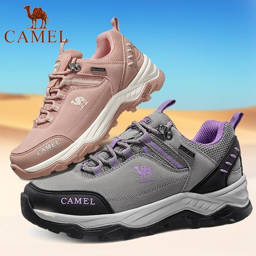 骆驼户外防滑登山鞋官方旗舰店专业徒步鞋男系带防滑真皮运动鞋女