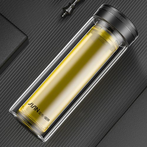 富光玻璃杯双层大容量喝水杯子男女车载便携健牌隔热耐高温泡茶杯