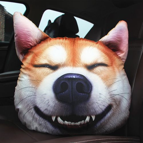 哈士奇抱枕头照片搞怪狗头表情包单身狗n二哈神烦狗男生款靠垫