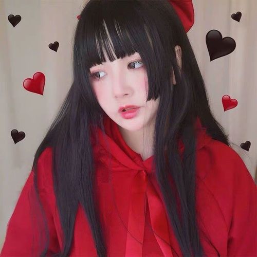 姬发式帽子假发女雾霾蓝紫灰色长直发 水母头lolita日常cos公主切