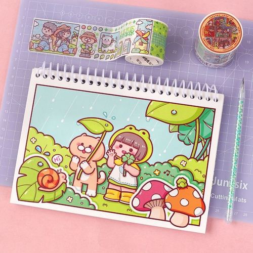 穴位颗粒小贴片小麻薯双面离型纸活页本子简约a4/a5胶带贴纸手帐