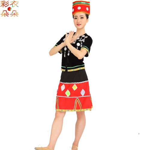 彩朵景颇族服装女云南德宏景颇族服装女表演服景颇族服装女成人