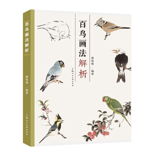 谢伟强 中国写意花鸟国画绘画技法教学鸟基本结构动态范图鹦鹉杜鹃等