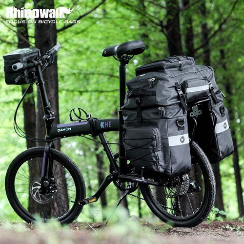 犀牛旅行车山地车自行车驮包大容量长途旅行三合一75升货架包防水