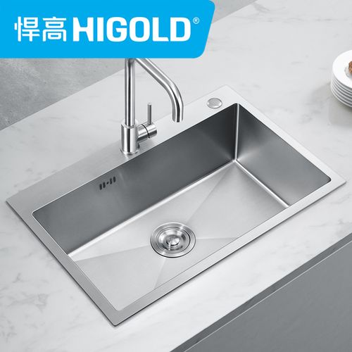 悍高纳米201304加厚手工单槽952154r水槽洗菜盆不锈钢台下盆橱柜
