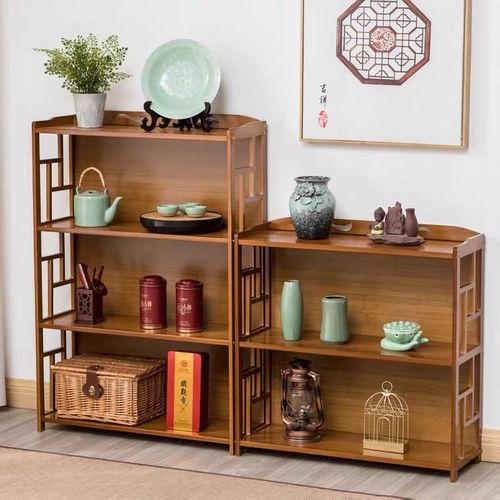 茶叶柜置物架小型茶室简易多层茶壶茶饼茶叶罐收纳架放茶具的架子