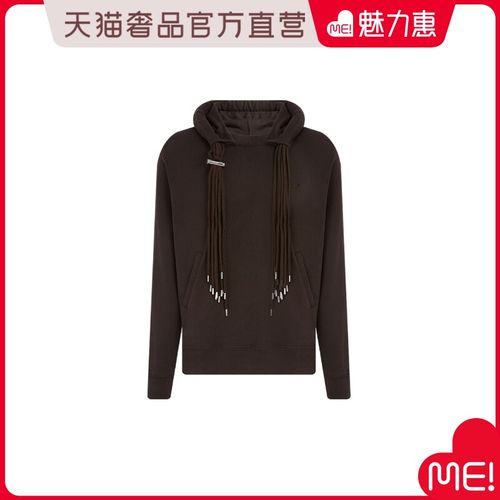 ambush湖绿色纯棉经典logo刺绣男士连帽卫衣秋季套头