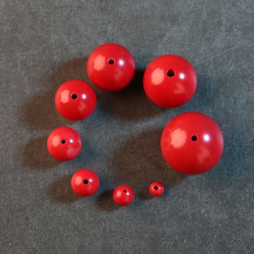 美奈蜜月大红色朱砂散珠子手工diy编织串珠佛珠手链隔