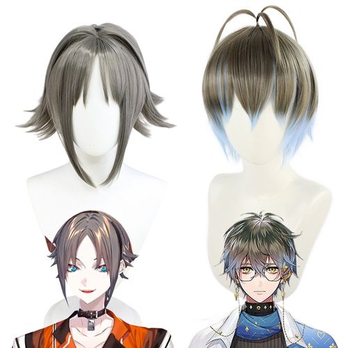 luxiem彩虹社cos假发mysta主播vtuber ike eveland shu假发yamino