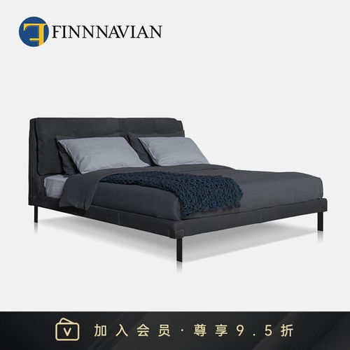 finnnavian芬纳维亚 现代简约真皮床 viktor 意式主卧布艺床轻奢