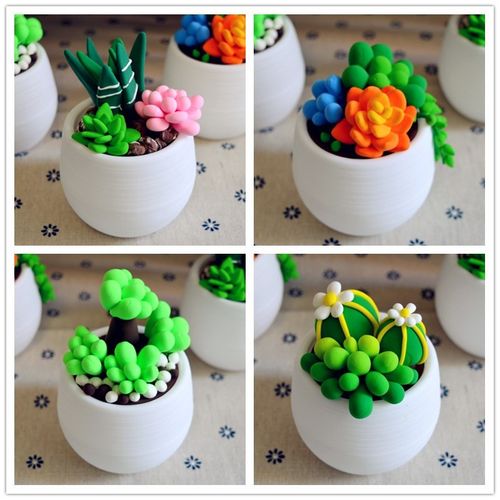 儿童多肉超轻粘土植物材料包母亲节diy手工亲子制作彩泥黏土玩具