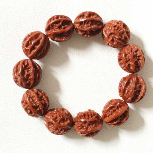 秦岭野生山核桃手串文玩核桃深纹小灯笼八棱男士精品机刷深度清理