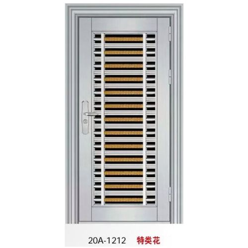 品福304不锈钢门单开门防盗门农村进户门出租房入户门通风玻璃门 pf