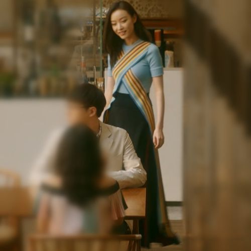 流金岁月朱锁锁倪妮同款衣服女秋冬新款修身民族风织带拼接连衣裙