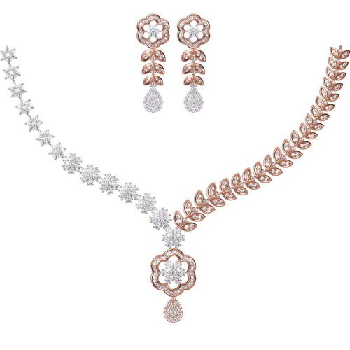 百赫18k金钻石项链高级婚嫁珠宝宴会珠宝贵族珠宝定制