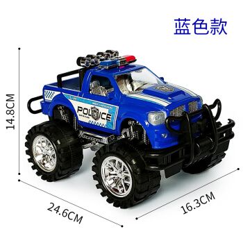 舒乐具 湖莫玩具儿童四驱越野车惯性耐摔大号怪兽汽车模型警车大脚怪