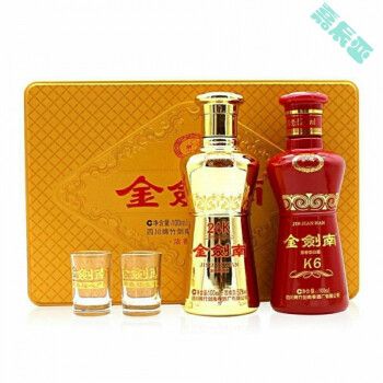 金剑南k6小酒 金剑南24k小酒礼盒酒100ml*2瓶装52度浓香型白酒 如图