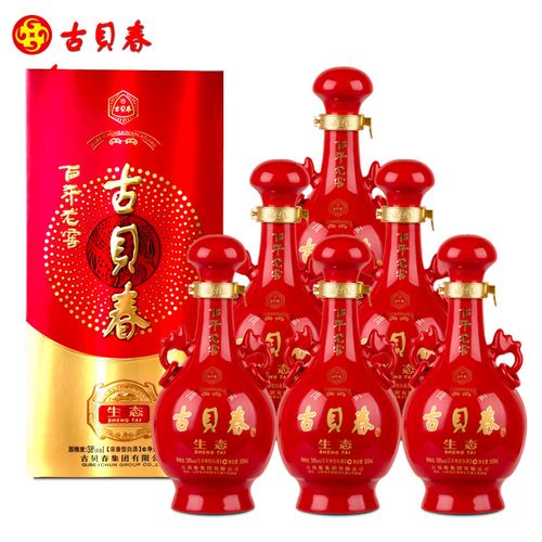 古贝春 38度 生态 老窖 纯粮酿造浓香型白酒 整箱六瓶价格