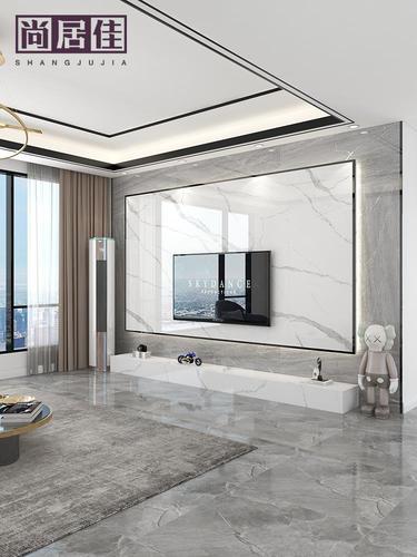 背景墙影视墙岩石材板轻奢大理石悬空电视网红2021纹大板现代连