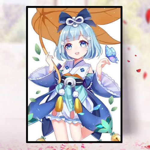 卡通动漫阴阳师钻石画十字绣可爱女孩diy点贴钻石绣