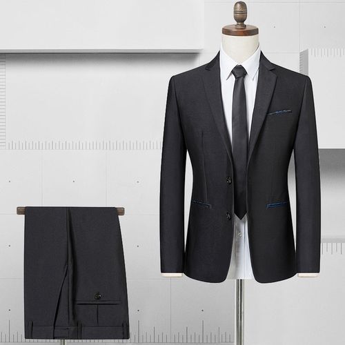 男士西服套装韩版修身帅气伴郎团服装商务职业上班男装西装两件套