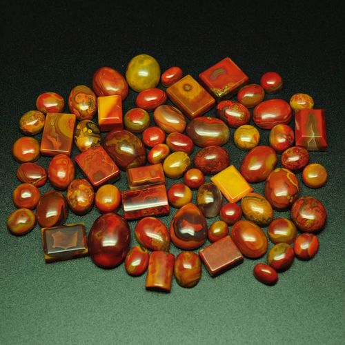 上谷宣化战国红玛瑙戒面天然真品玉石圆形椭圆形方形可镶嵌做戒指