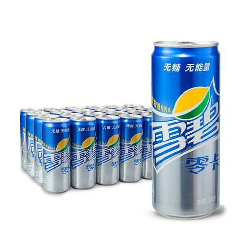 雪碧 sprite 无糖零卡摩登罐 汽水 碳酸饮料 330ml*24罐整箱装