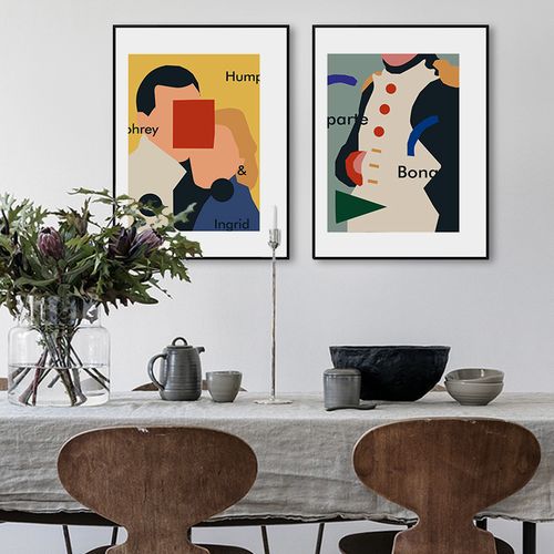 波普风格艺术装饰画客厅人物挂画印象派抽象餐厅卧室走廊壁画