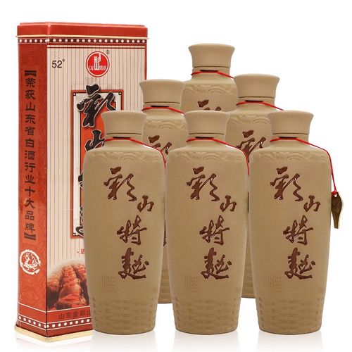 彩山酒 52°彩山特曲铁盒迎宾酒460ml*6 浓香型白酒  礼品装 喜庆过节