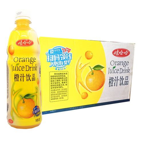 娃哈哈橙汁饮料果粒橙 果汁饮品500ml*15瓶橙味十足爽口饮料包邮