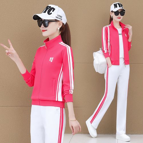 鸿星尔克国潮女装红星运动服套装女士官方旗舰店春秋季卫衣三件套