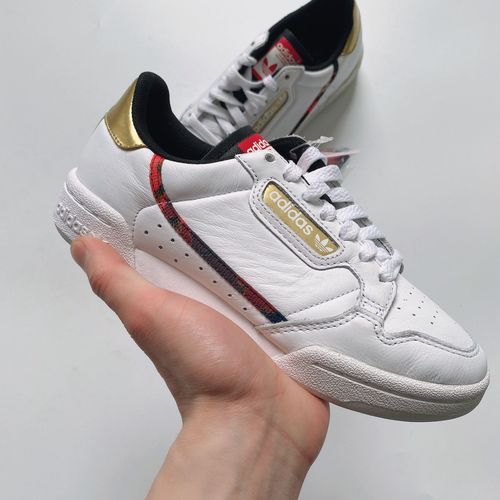 adidas三叶草女鞋continental 80轻便百搭复古小白鞋休闲鞋fw5325