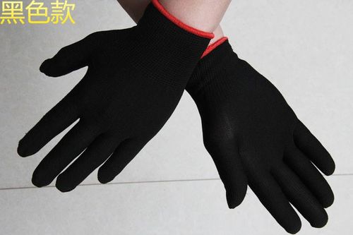 搬砖精细24双浸胶纱布沙手套劳保耐磨薄款工作用的工s地黑色