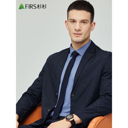 杉杉男装休闲西服男2022春季新款青年男士单西修身正装平驳领西装