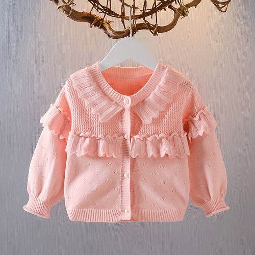 女童毛衣开衫春秋装女宝童装儿童针织衫春秋季小女孩