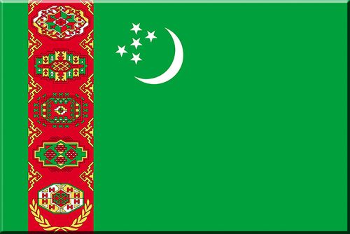 无框画装饰画挂画书画板会议室武馆体育馆世界旗帜国旗土库曼斯坦