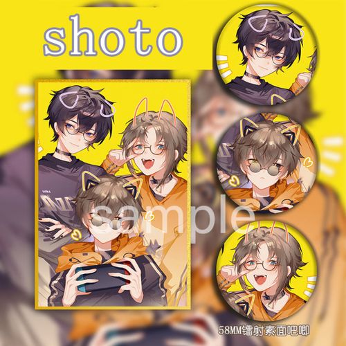 shoto周边限量款 shoto mysta rias 徽章吧唧虚拟主播周边镭射票