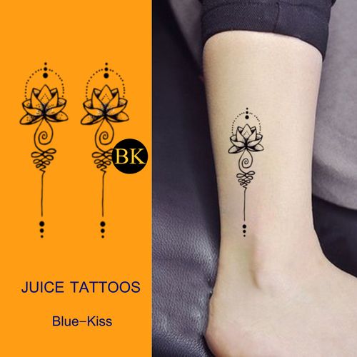 bluekiss蓝吻 梵花 海娜瑜伽纹身贴草本植物半永久果汁持久防水女