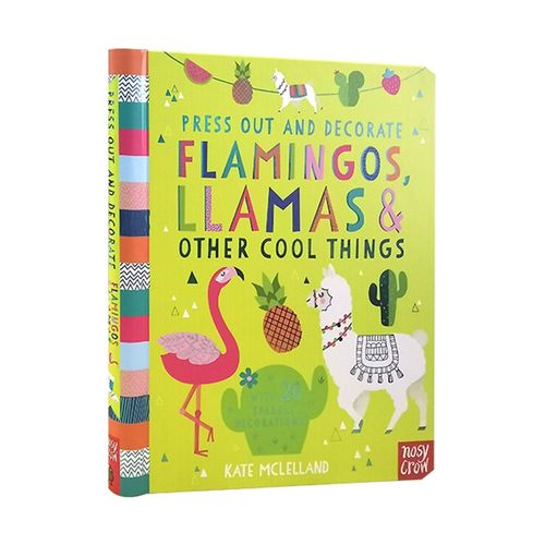 英文原版 press out and decorate flamingos llamas and other cool