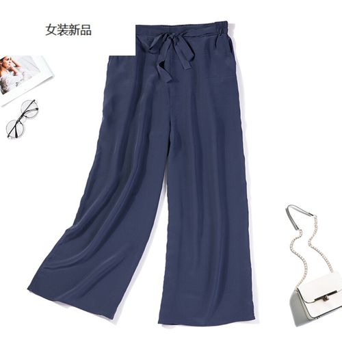 香港唯坤官方店{工厂直供}真丝裤子女宽腿裤加厚好垂感阔腿裤夏新款式