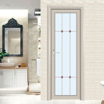 浴室钢化玻璃门卫生间门洗手间厕所门厨房简约家用铝镁合金单开门平框