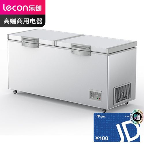 乐创(lecon)卧式冰柜商用 大容量冷冻柜大型保鲜冰柜冷柜冻肉柜458型