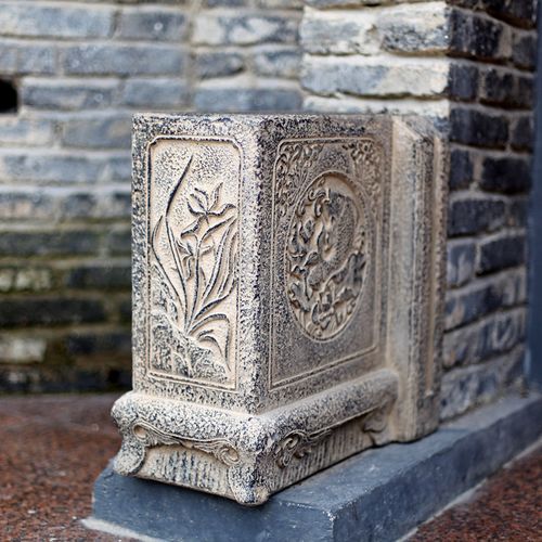 仿石雕中式小门墩石墩门口家用镇宅石鼓仿古做旧门当户对摆件一对