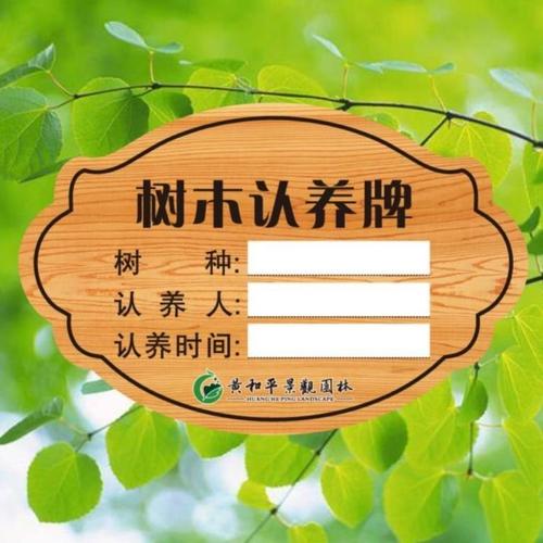商场提示牌标记植物木质绿化认领树牌家居植树节刻字木板空白勿扰