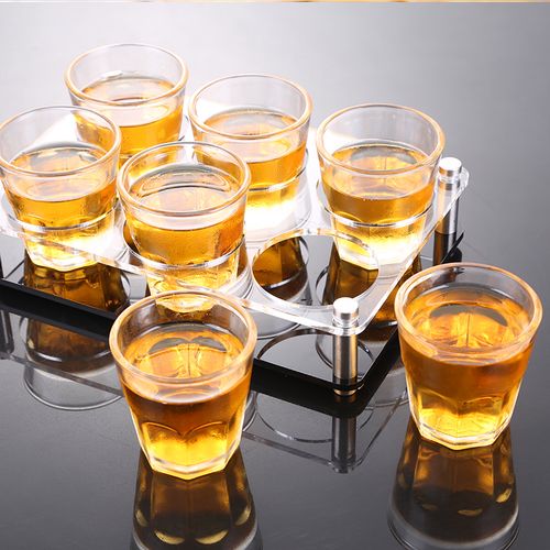 亚克力啤酒杯架酒吧八角杯收纳杯架子弹杯架酒吧ktv酒杯